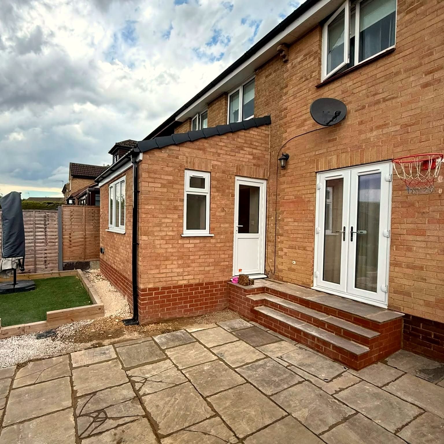 Completed single-storey rear extension